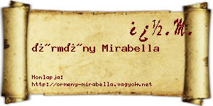 Örmény Mirabella névjegykártya